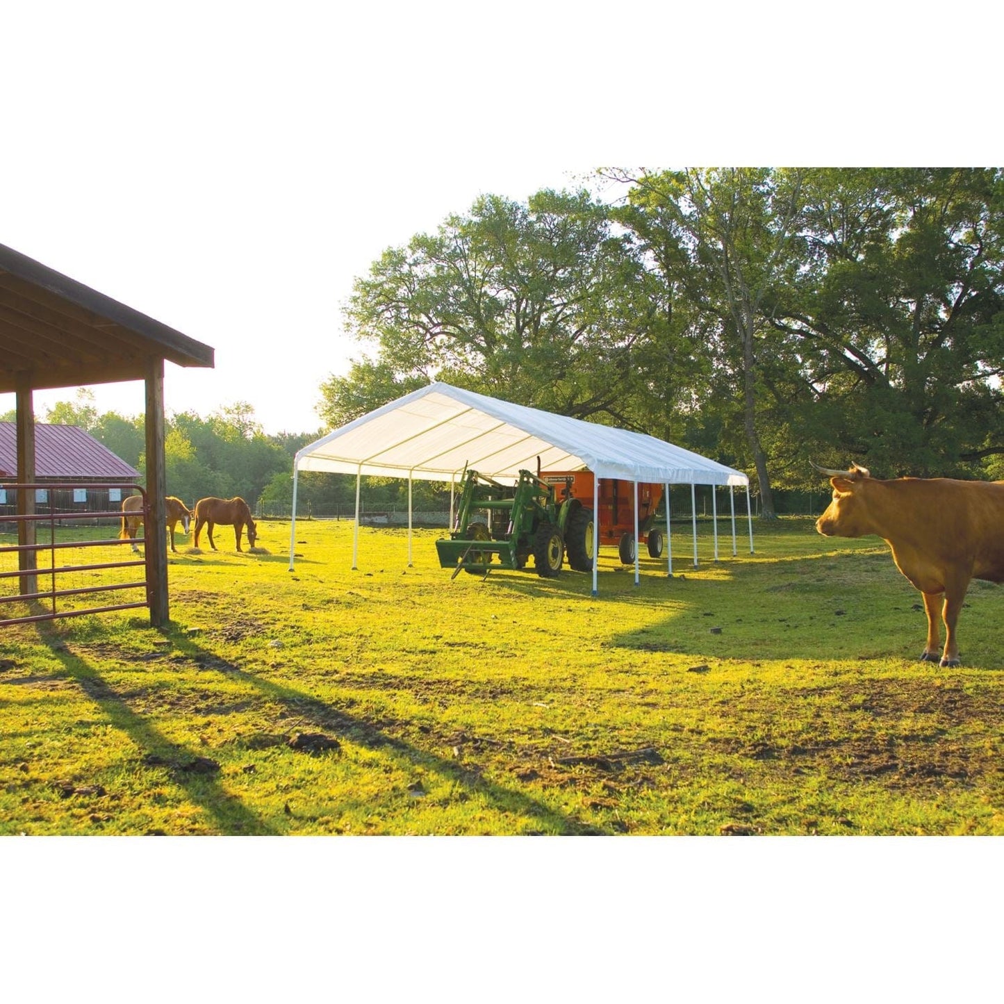 ShelterLogic Canopies ShelterLogic | SuperMax Canopy 18 x 40 ft. White 26764