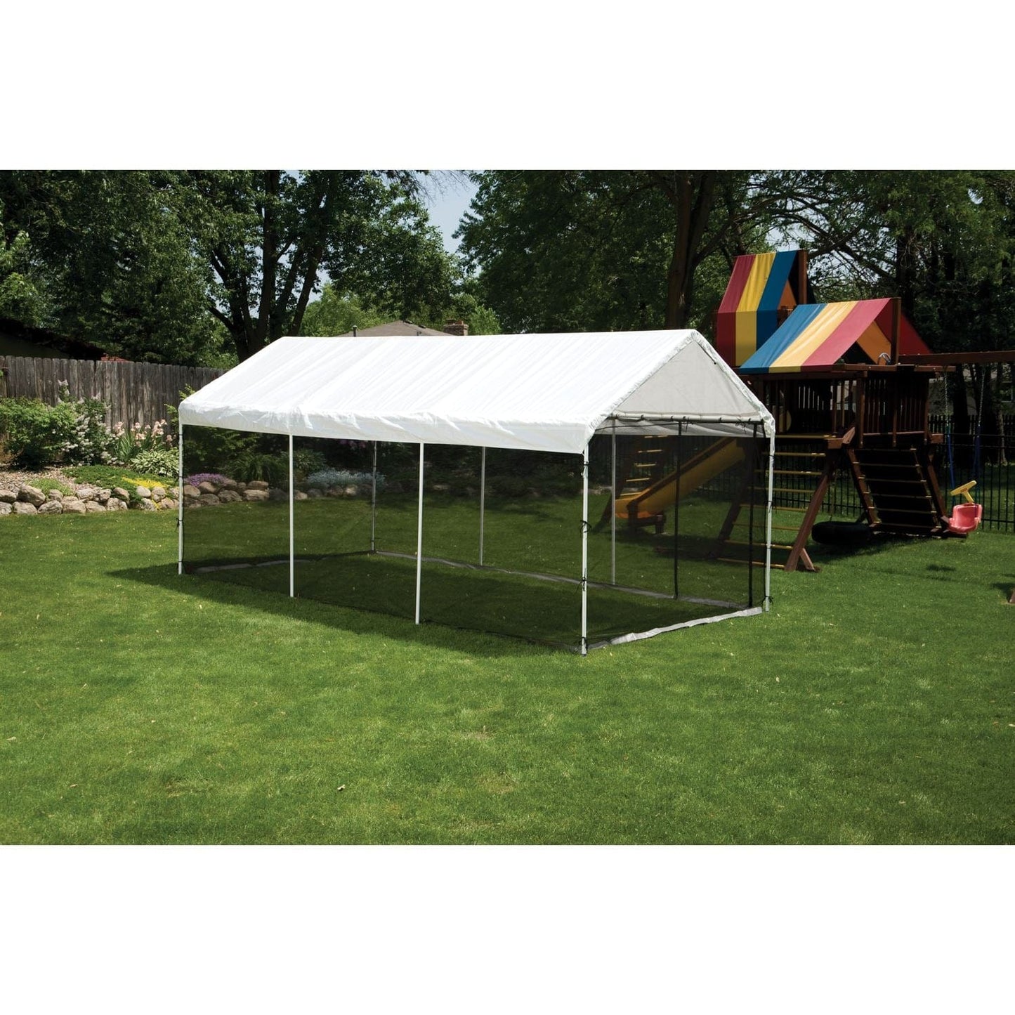 ShelterLogic Canopy Enclosure Kit ShelterLogic | Screen House Enclosure Kit for the MaxAP 10 ft. x 20 ft.  (Frame and Canopy Sold Separately) 25777