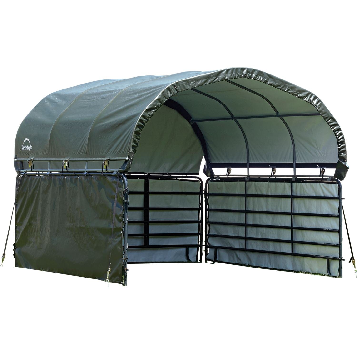 ShelterLogic Enclosure Kit for Corral Shelter Livestock Shade 10' x 10' Green (Corral Shelter & Panels NOT Included) - mygreenhousestore.com
