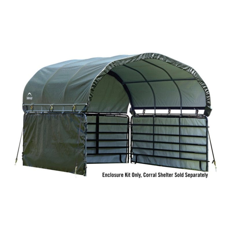 ShelterLogic Enclosure Kit for Corral Shelter Livestock Shade 12' x 12' Green (Corral Shelter & Panels NOT Included) - mygreenhousestore.com