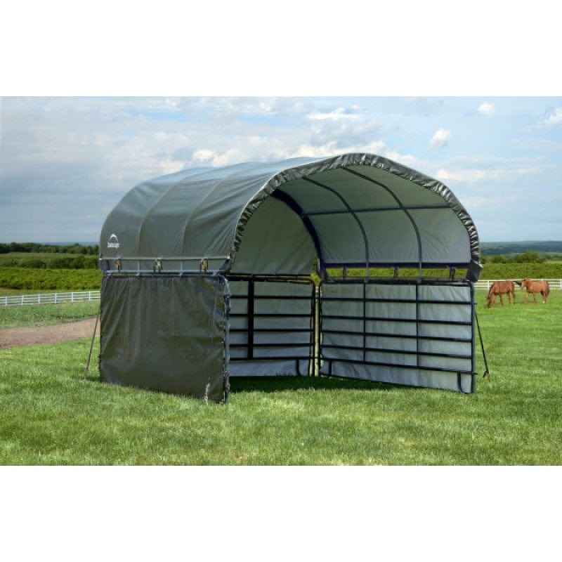 ShelterLogic Enclosure Kit for Corral Shelter Livestock Shade 12' x 12' Green (Corral Shelter & Panels NOT Included) - mygreenhousestore.com