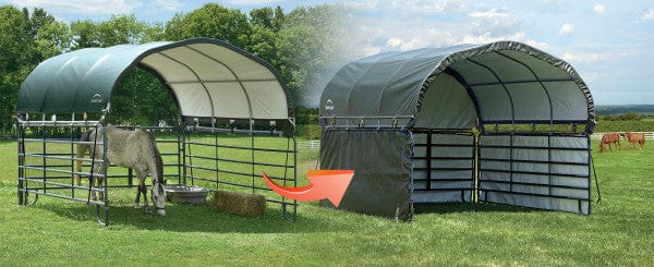 ShelterLogic Enclosure Kit for Corral Shelter Livestock Shade 12' x 12' Green (Corral Shelter & Panels NOT Included) - mygreenhousestore.com