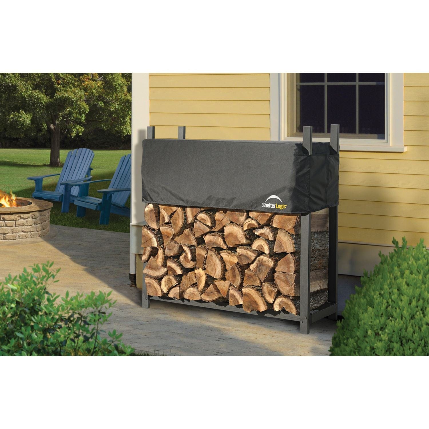 ShelterLogic Firewood & Hearth Products ShelterLogic | Ultra Duty Firewood Rack 4 ft. With Cover 90474