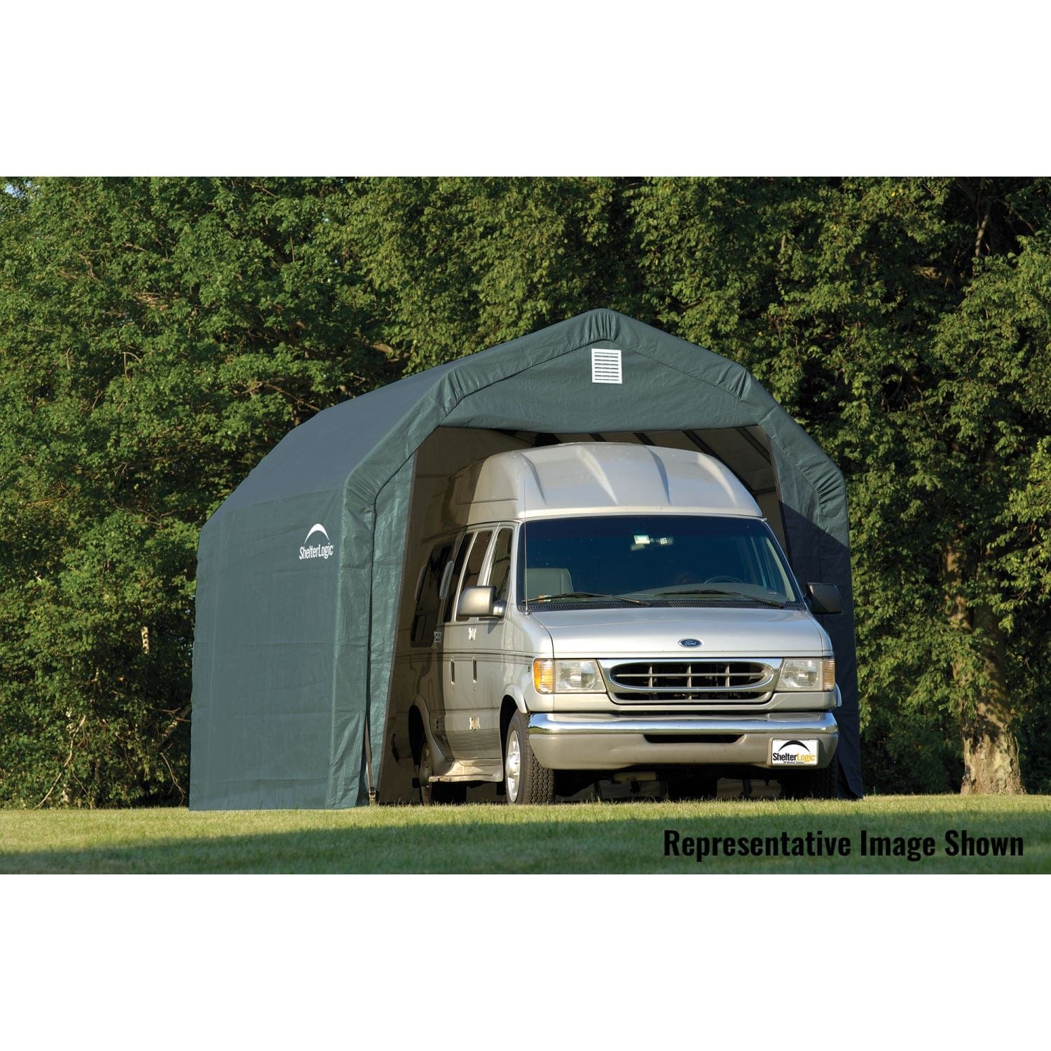 ShelterLogic Garages ShelterLogic | ShelterCoat 12 x 20 ft. Garage Barn Green STD 90054