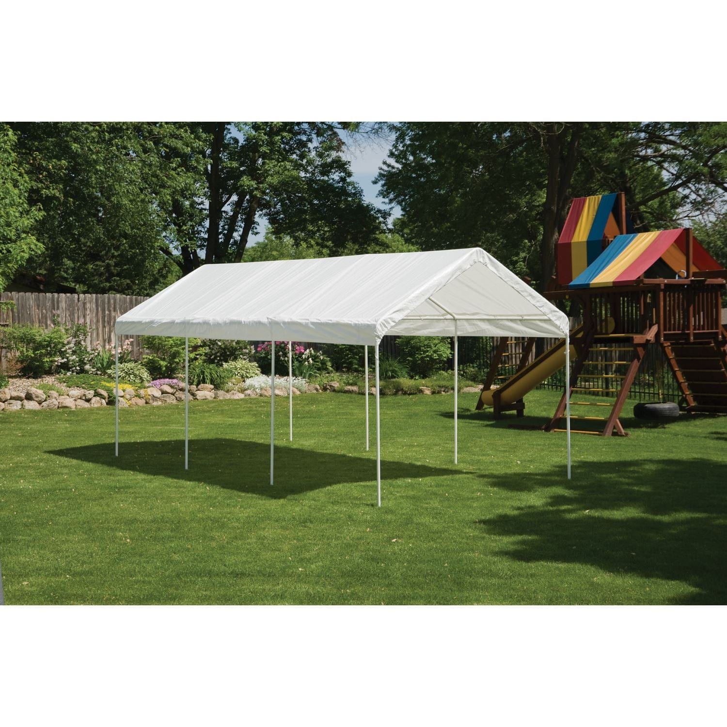 ShelterLogic Gazebo Canopy ShelterLogic | MaxAP Gazebo Canopy - 8 Legs 10 x 20 ft. White 23539