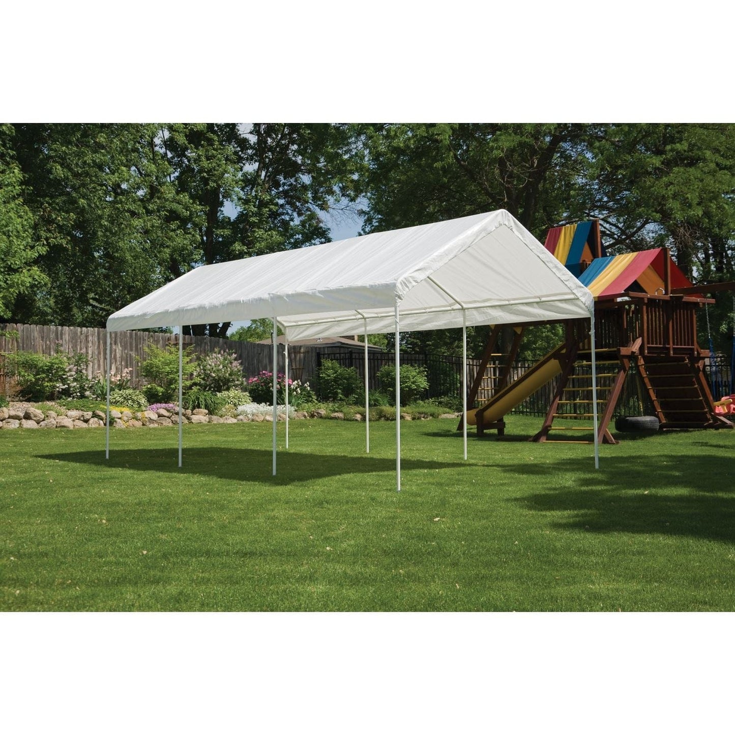 ShelterLogic Gazebo Canopy ShelterLogic | MaxAP Gazebo Canopy - 8 Legs 10 x 20 ft. White 23539