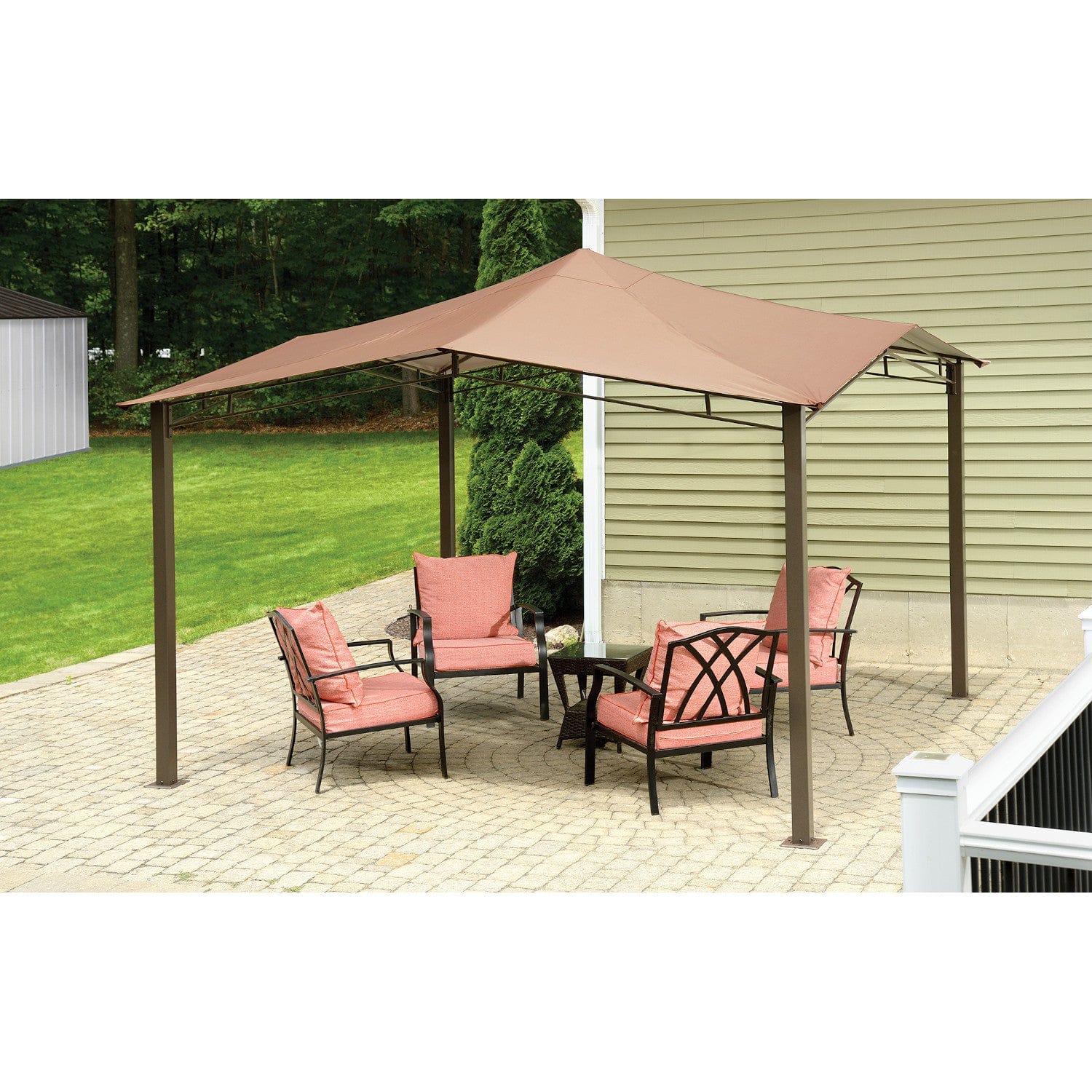 ShelterLogic Sequoia Gazebo 12' x 12' Bronze - mygreenhousestore.com