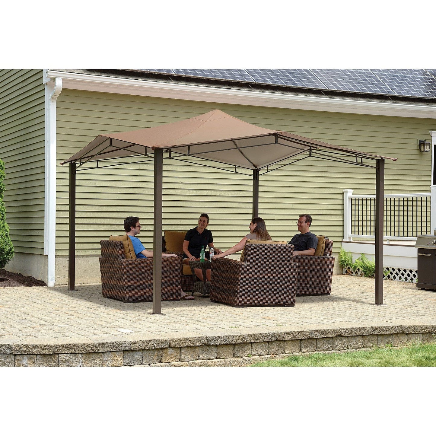 ShelterLogic Sequoia Gazebo 12' x 12' Bronze - mygreenhousestore.com