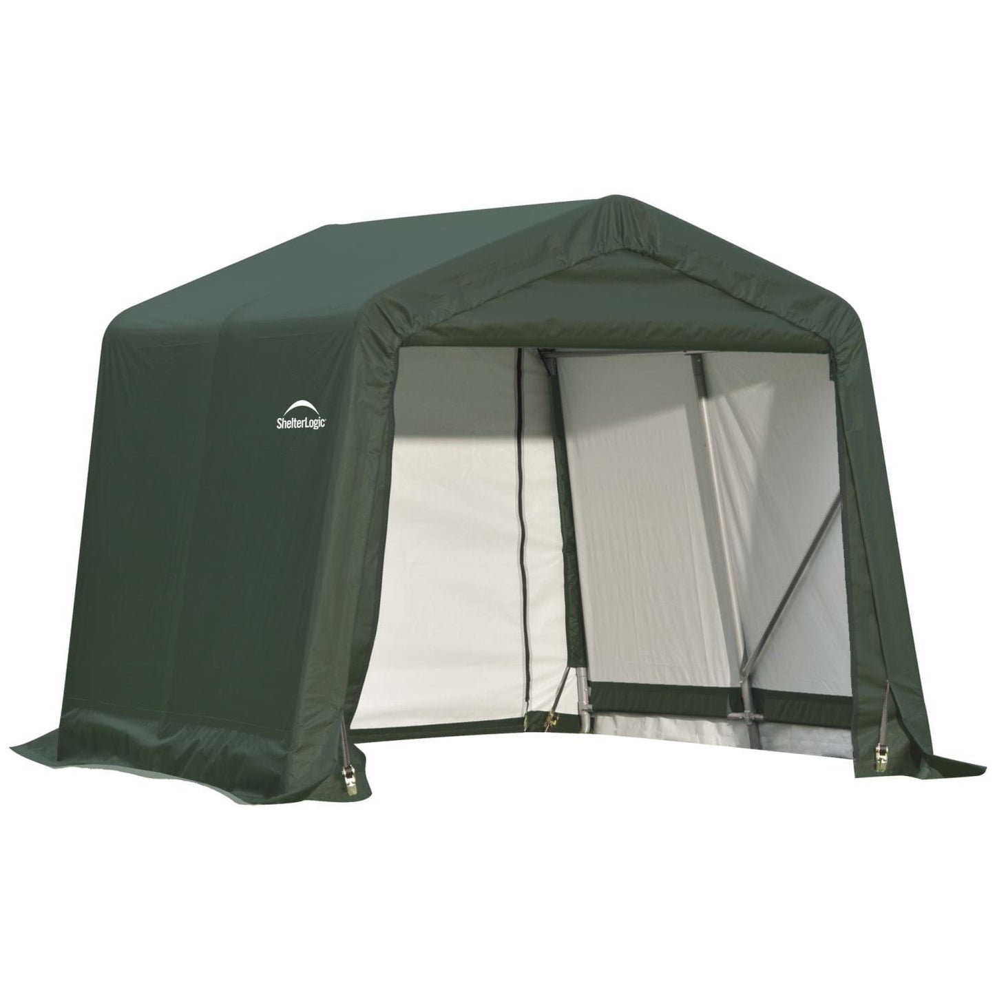 ShelterLogic Portable Garage ShelterLogic | ShelterCoat 10 x 16 ft. Garage Peak Green STD 72824