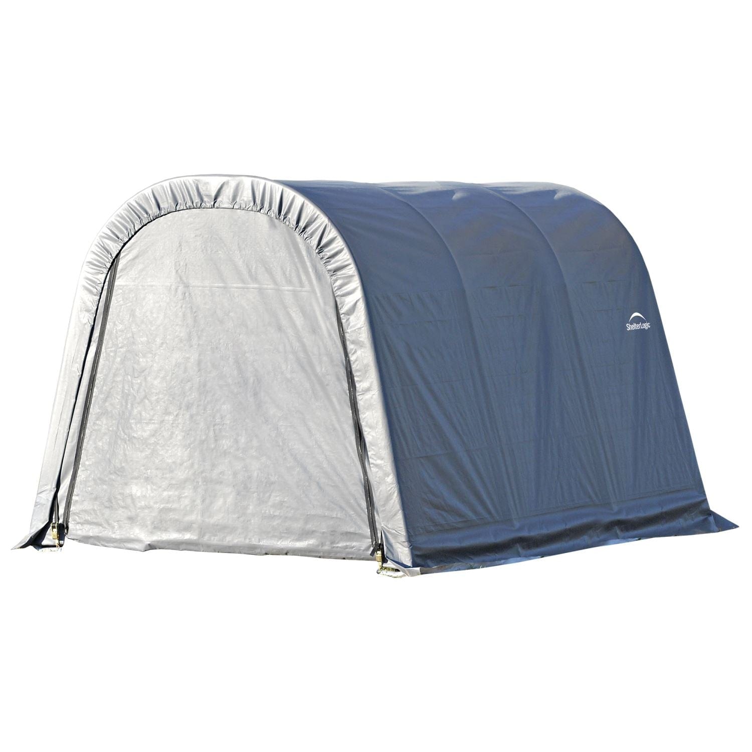 ShelterLogic Portable Garage ShelterLogic | ShelterCoat 10 x 16 ft. Wind and Snow Rated Garage Round Gray STD 77823