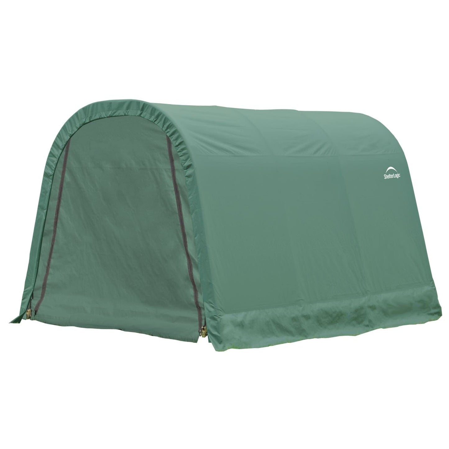 ShelterLogic Portable Garage ShelterLogic | ShelterCoat 10 x 16 ft. Wind and Snow Rated Garage Round Green STD 77824