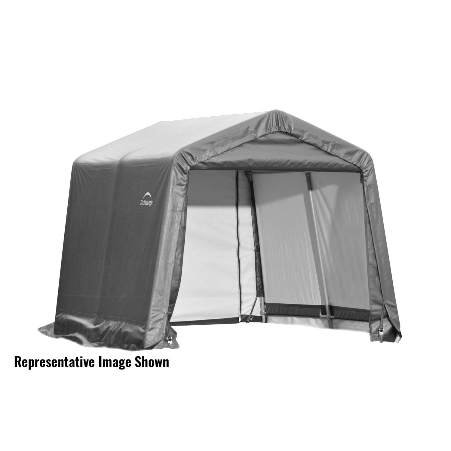 ShelterLogic Portable Garage ShelterLogic | ShelterCoat 11 x 12 ft. Garage Peak Gray STD 72863