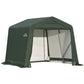 ShelterLogic Portable Garage ShelterLogic | ShelterCoat 11 x 16 ft. Garage Peak Green STD 72874