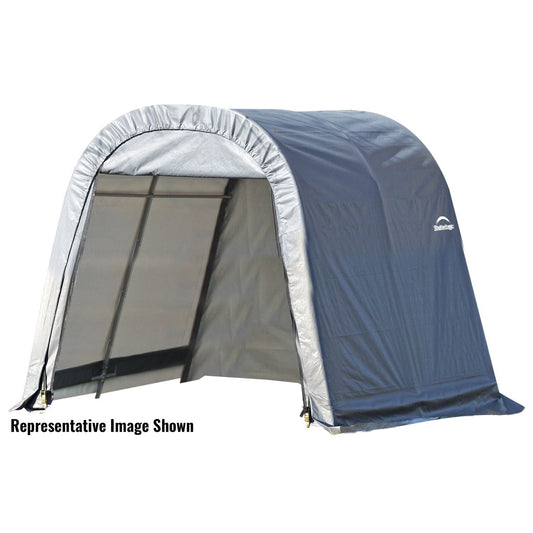 ShelterLogic Portable Garage ShelterLogic | ShelterCoat 11 x 16 ft. Wind and Snow Rated Garage Round Gray STD 77821