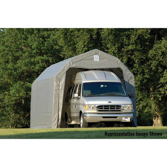 ShelterLogic Portable Garage ShelterLogic | ShelterCoat 12 x 20 ft. Garage Barn Gray STD 90053