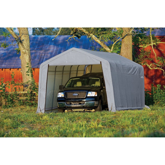 ShelterLogic Portable Garage ShelterLogic | ShelterCoat 12 x 24 ft. Garage Peak Gray STD 72434