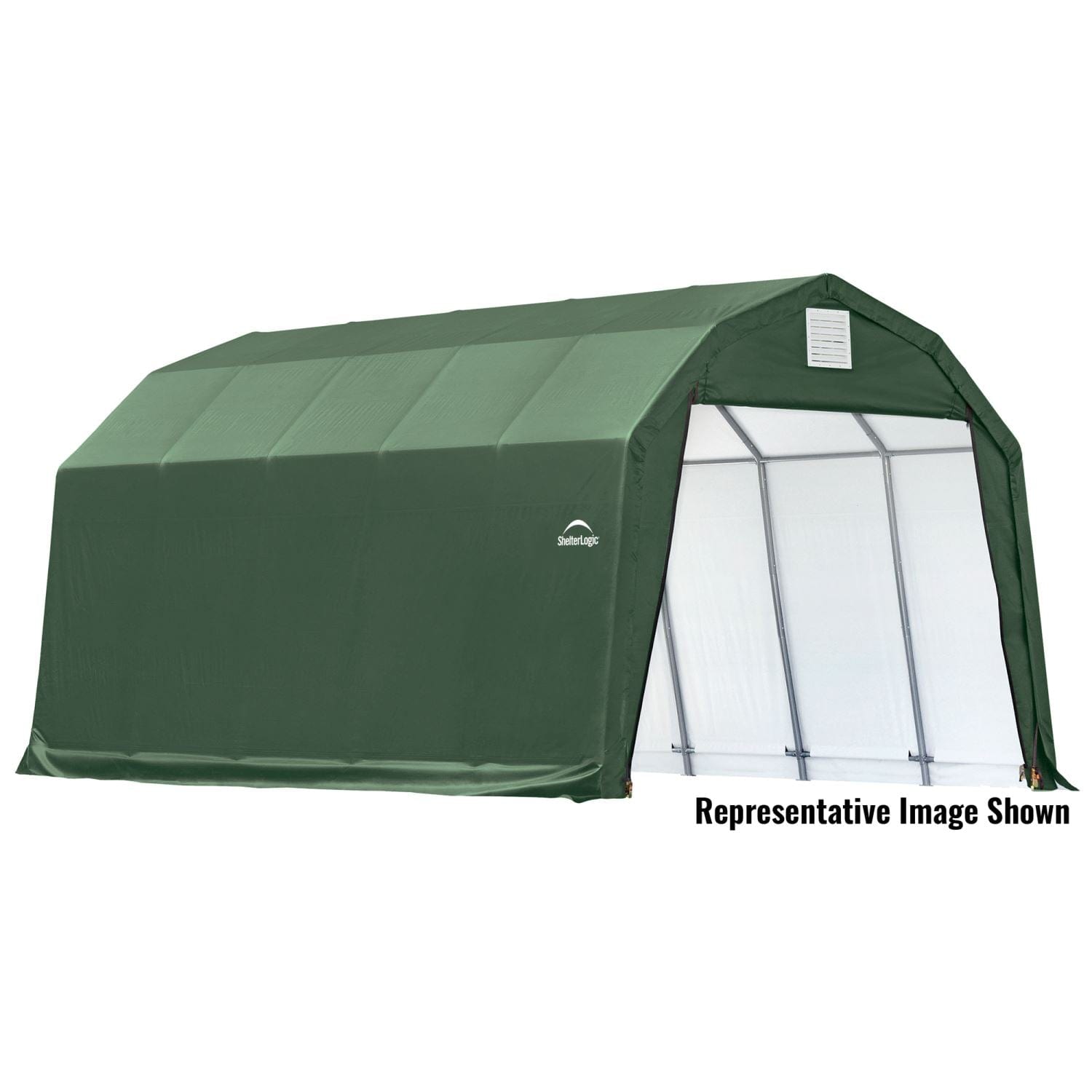 ShelterLogic Portable Garage ShelterLogic | ShelterCoat 12 x 28 ft. Garage Barn Green STD 90254