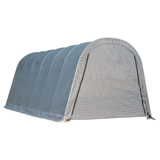 ShelterLogic Portable Garage ShelterLogic | ShelterCoat 13 x 20 ft. Wind and Snow Rated Garage Round Gray STD 73332