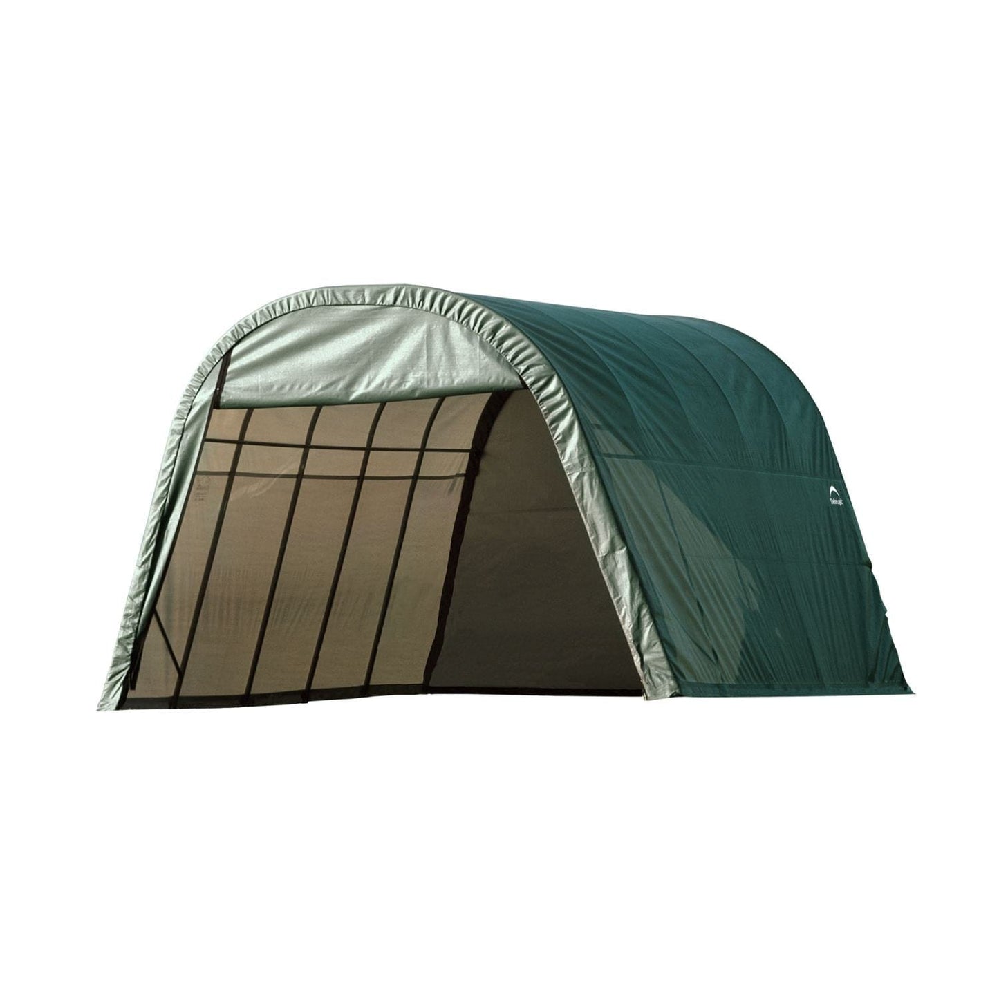 ShelterLogic Portable Garage ShelterLogic | ShelterCoat 13 x 24 ft. Wind and Snow Rated Garage Round Green STD 74342