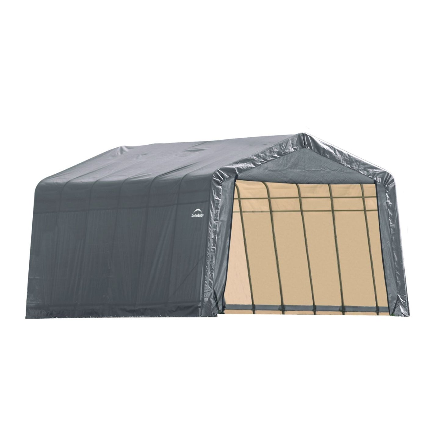 ShelterLogic Portable Garage ShelterLogic | ShelterCoat 13 x 28 ft. Garage Peak Green STD 90244