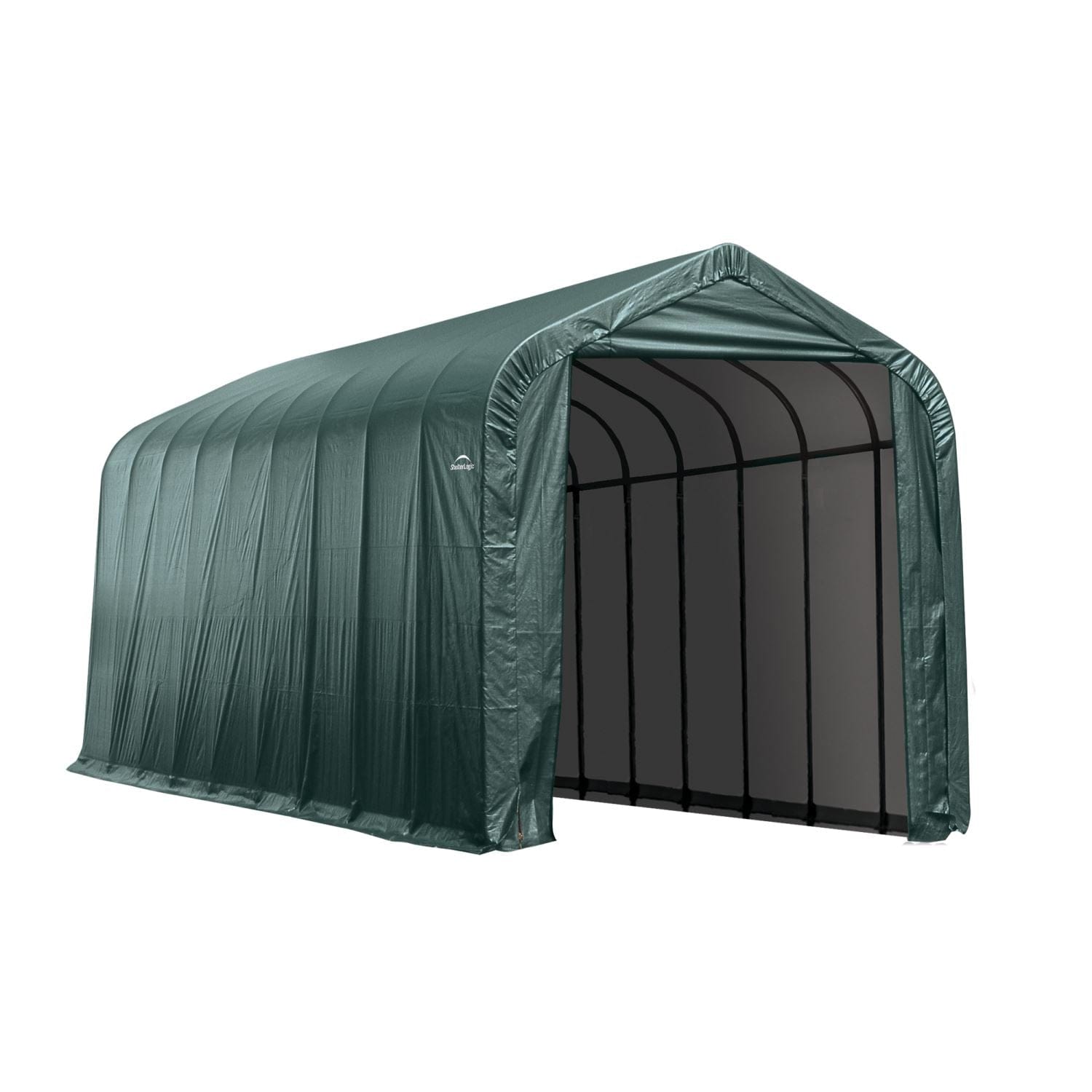 ShelterLogic Portable Garage ShelterLogic | ShelterCoat 15 x 20 ft. Garage Peak Green STD 95351