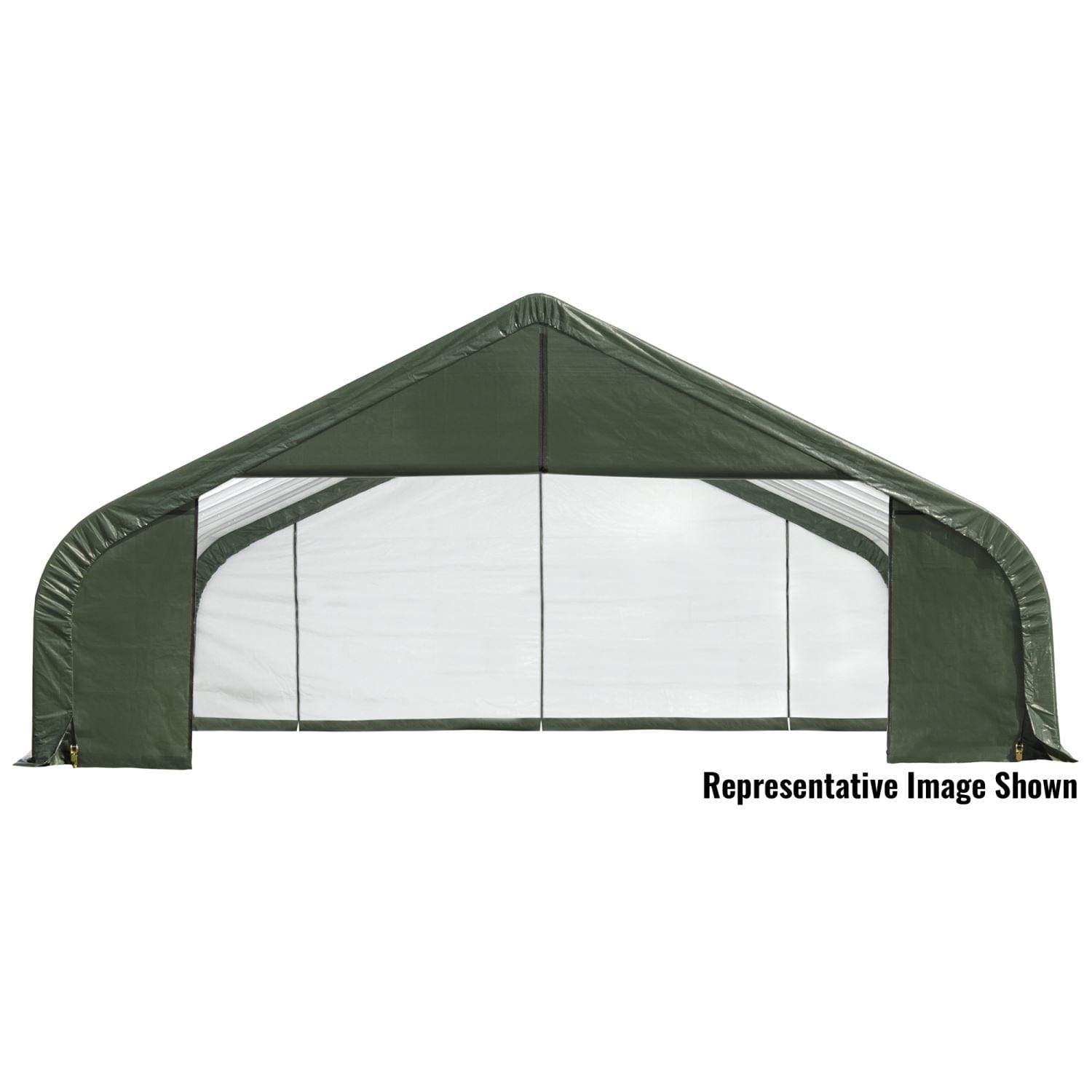 ShelterLogic Portable Garage ShelterLogic | ShelterCoat 28 x 20 ft. Garage Peak Green STD 86063