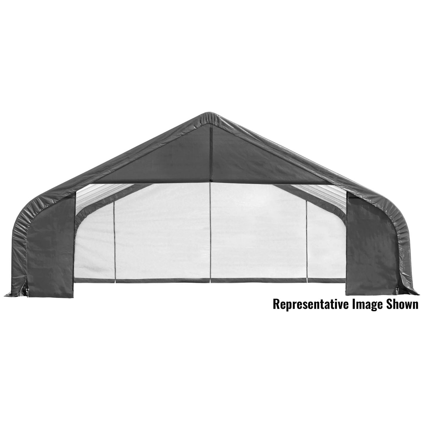 ShelterLogic Portable Garage ShelterLogic | ShelterCoat 28 x 28 ft. Garage Peak Gray STD 86051