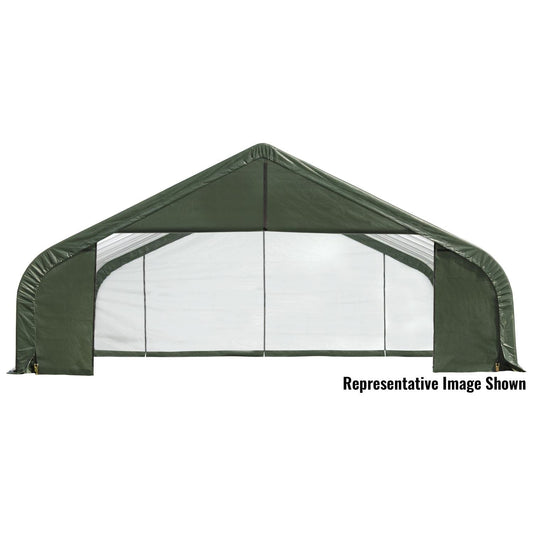 ShelterLogic Portable Garage ShelterLogic | ShelterCoat 28 x 28 ft. Garage Peak Green STD 86052