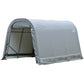 ShelterLogic Portable Garage ShelterLogic | ShelterCoat 8 x 12 ft. Wind and Snow Rated Garage Round Gray STD 76813