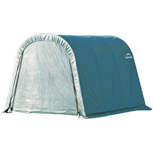 ShelterLogic Portable Garage ShelterLogic | ShelterCoat 8 x 12 ft. Wind and Snow Rated Garage Round Green STD 76814