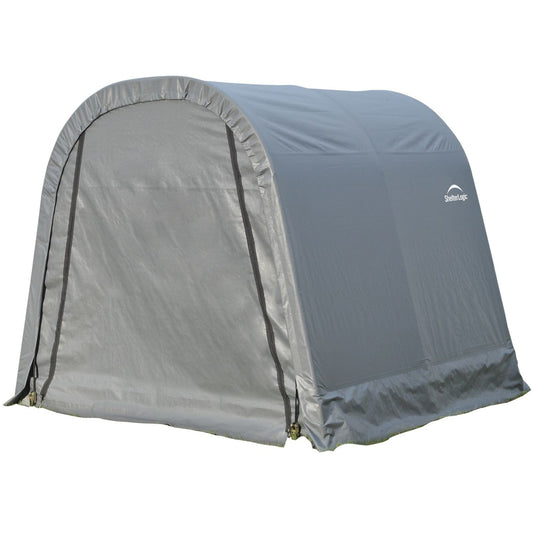 ShelterLogic Portable Garage ShelterLogic | ShelterCoat 8 x 8 ft. Wind and Snow Rated Garage Round Gray STD 76803