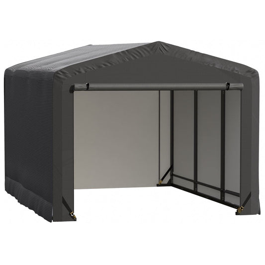 ShelterLogic Portable Garage ShelterLogic | ShelterTube Wind and Snow-Load Rated Garage 10x14x8 Gray SQAACC0103C01001408