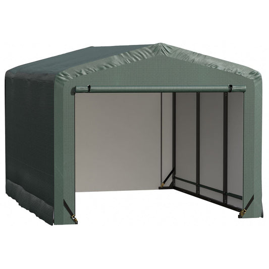 ShelterLogic Portable Garage ShelterLogic | ShelterTube Wind and Snow-Load Rated Garage 10x14x8 Green SQAACC0104C01001408