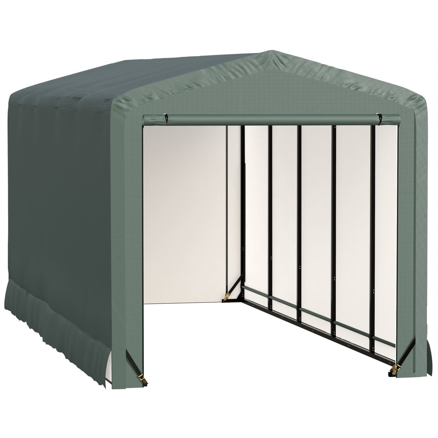ShelterLogic Portable Garage ShelterLogic | ShelterTube Wind and Snow-Load Rated Garage 10x23x10 Green SQAACC0104C01002310
