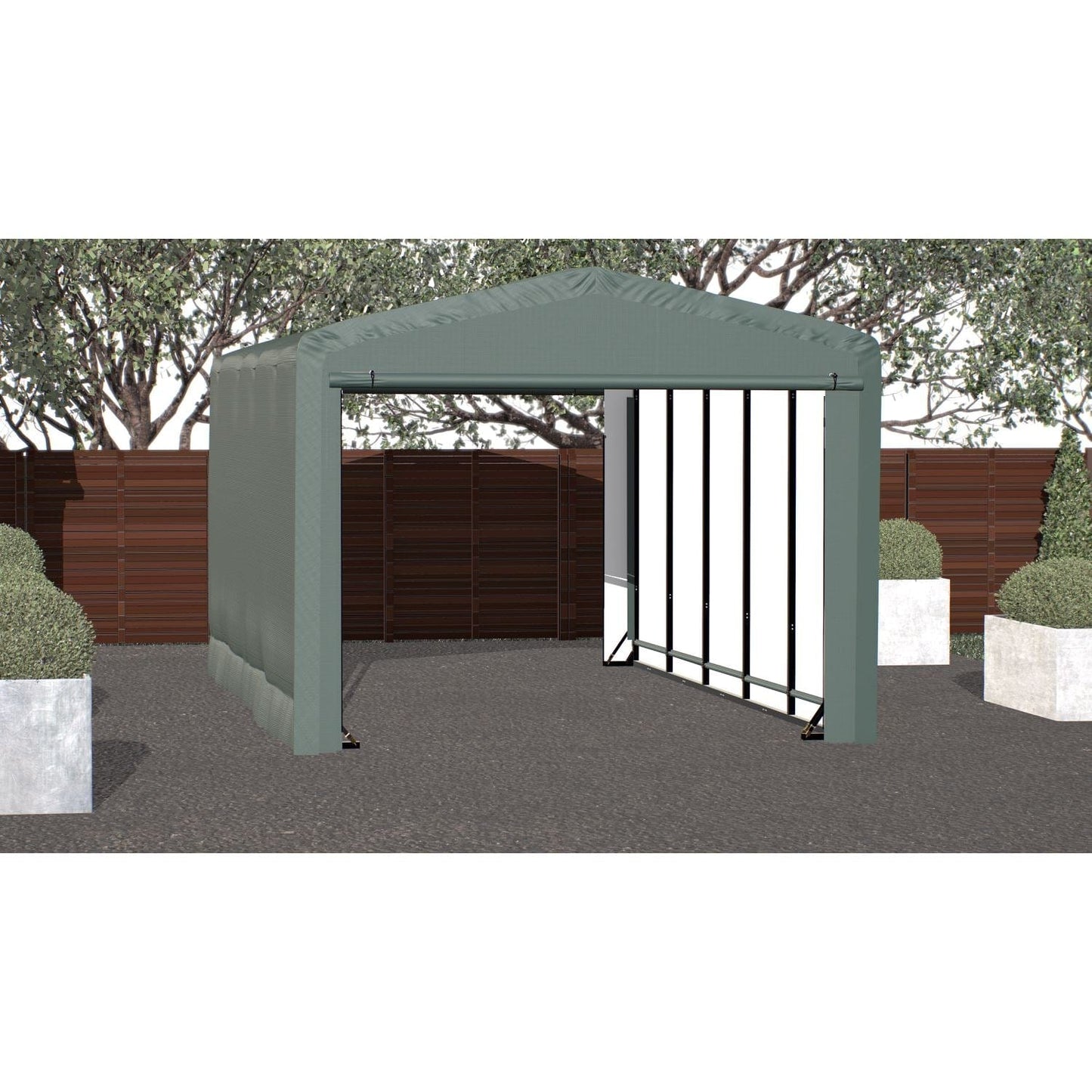 ShelterLogic Portable Garage ShelterLogic | ShelterTube Wind and Snow-Load Rated Garage 12x23x10 Green SQAACC0104C01202310