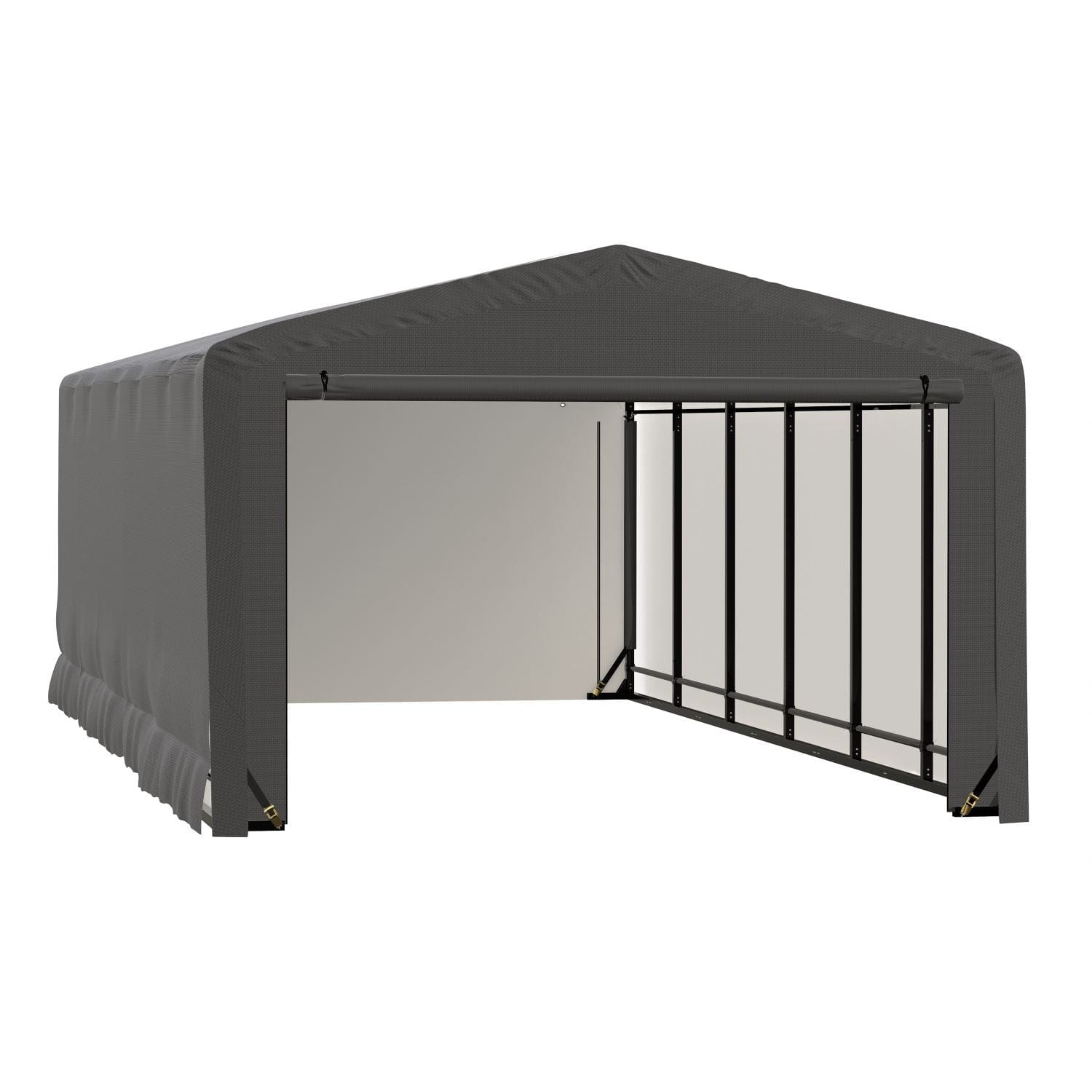 ShelterLogic Portable Garage ShelterLogic | ShelterTube Wind and Snow-Load Rated Garage 12x23x8 Gray SQAACC0103C01202308