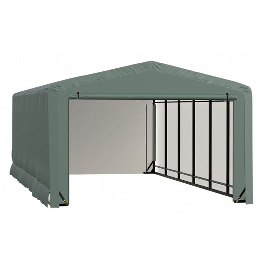 ShelterLogic Portable Garage ShelterLogic | ShelterTube Wind and Snow-Load Rated Garage 12x23x8 Green SQAACC0104C01202308