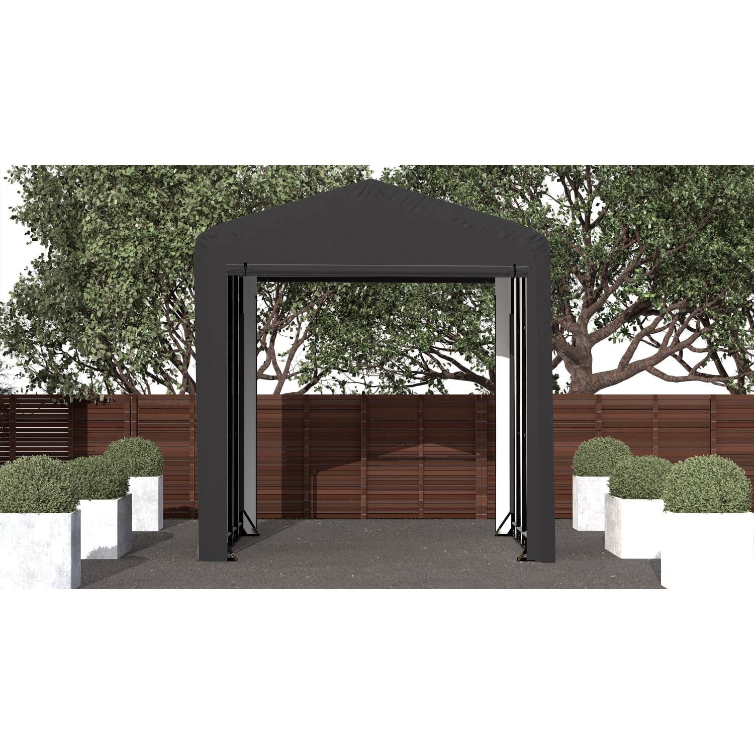 ShelterLogic Portable Garage ShelterLogic | ShelterTube Wind and Snow-Load Rated Garage 14x18x16 Gray SQAACC0103C01401816