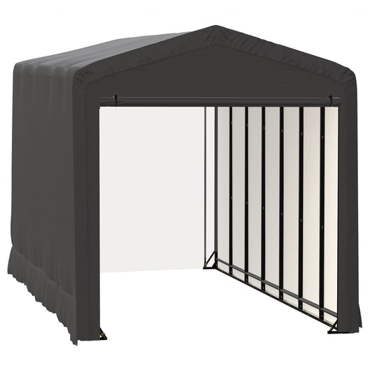 ShelterLogic Portable Garage ShelterLogic | ShelterTube Wind and Snow-Load Rated Garage 14x32x16 Gray SQAACC0103C01403216