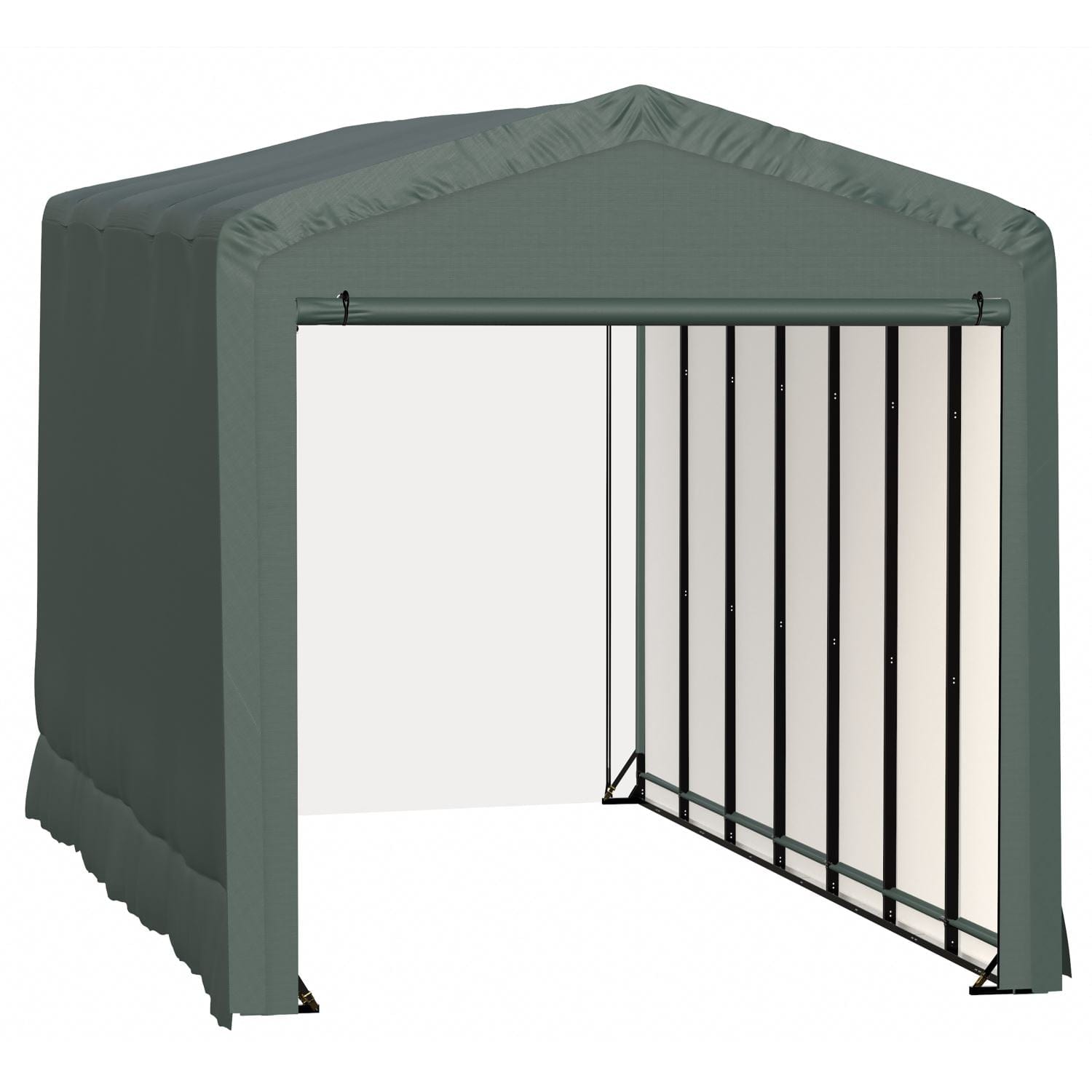 ShelterLogic Portable Garage ShelterLogic | ShelterTube Wind and Snow-Load Rated Garage 14x32x16 Green SQAACC0104C01403216