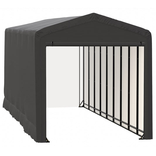 ShelterLogic Portable Garage ShelterLogic | ShelterTube Wind and Snow-Load Rated Garage 14x40x16 Gray SQAACC0103C01404016