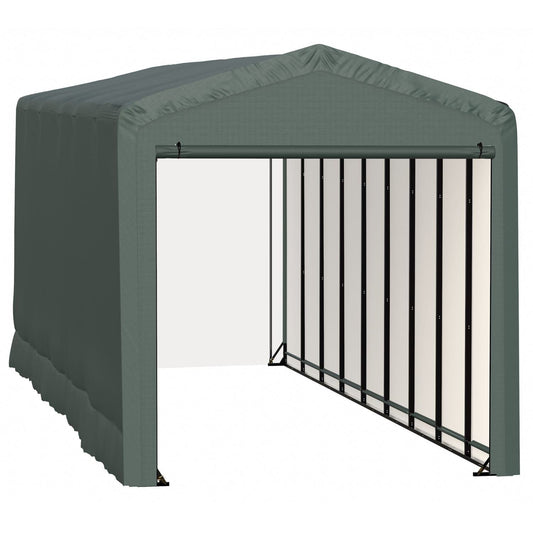 ShelterLogic Portable Garage ShelterLogic | ShelterTube Wind and Snow-Load Rated Garage 14x40x16 Green SQAACC0104C01404016