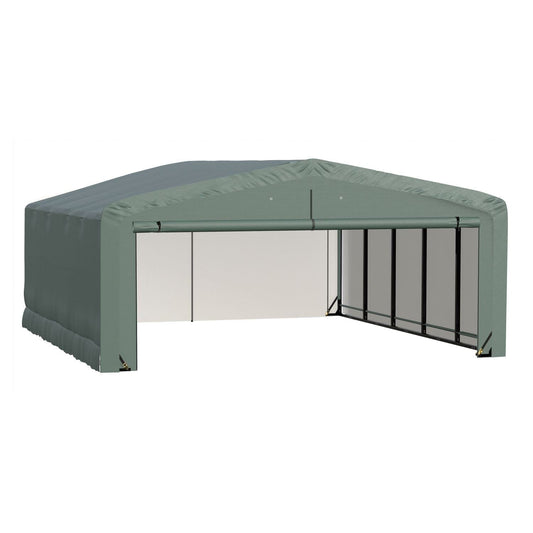 ShelterLogic Portable Garage ShelterLogic | ShelterTube Wind and Snow-Load Rated Garage 20x23x10 Green SQAADD0104C02002310