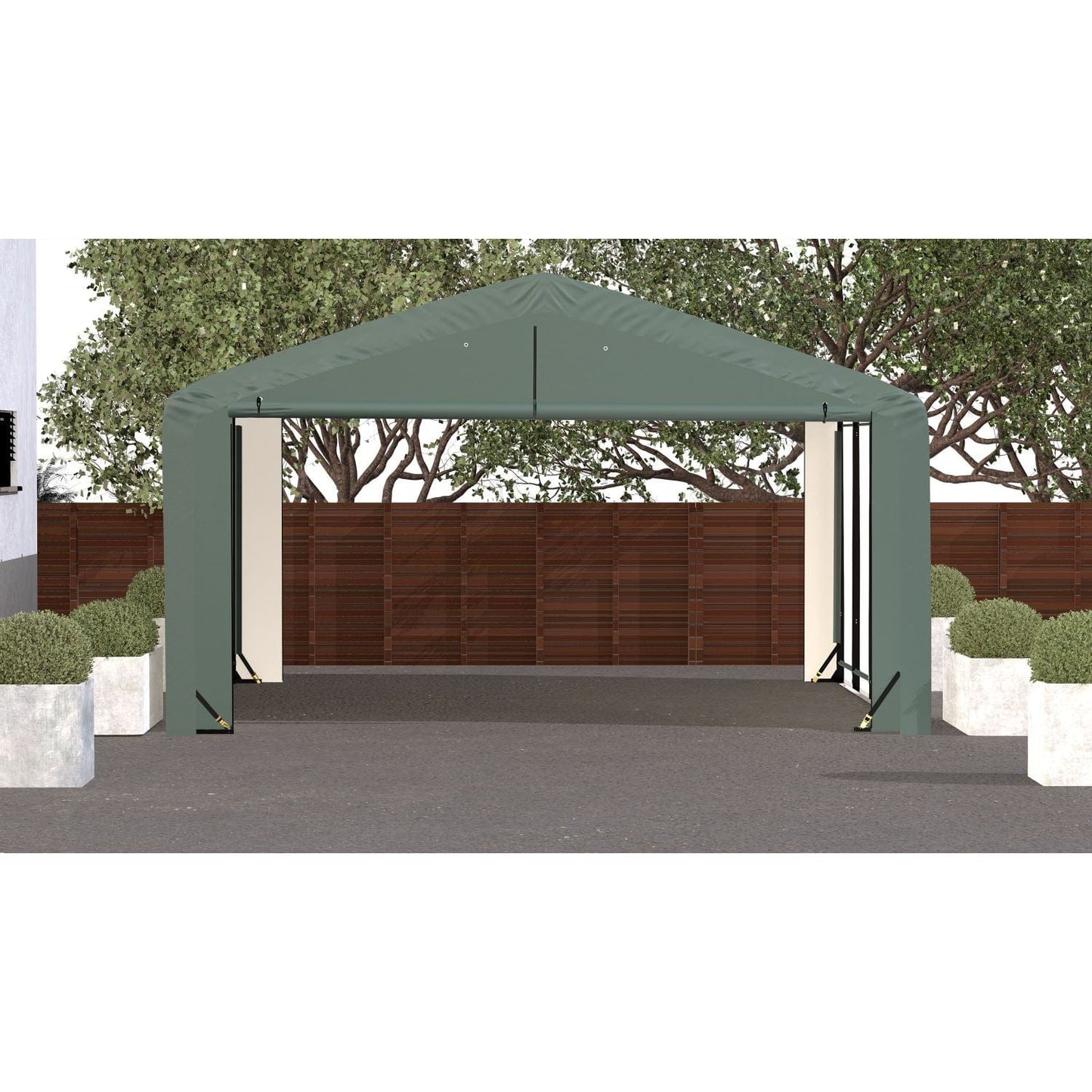 ShelterLogic Portable Garage ShelterLogic | ShelterTube Wind and Snow-Load Rated Garage 20x23x10 Green SQAADD0104C02002310