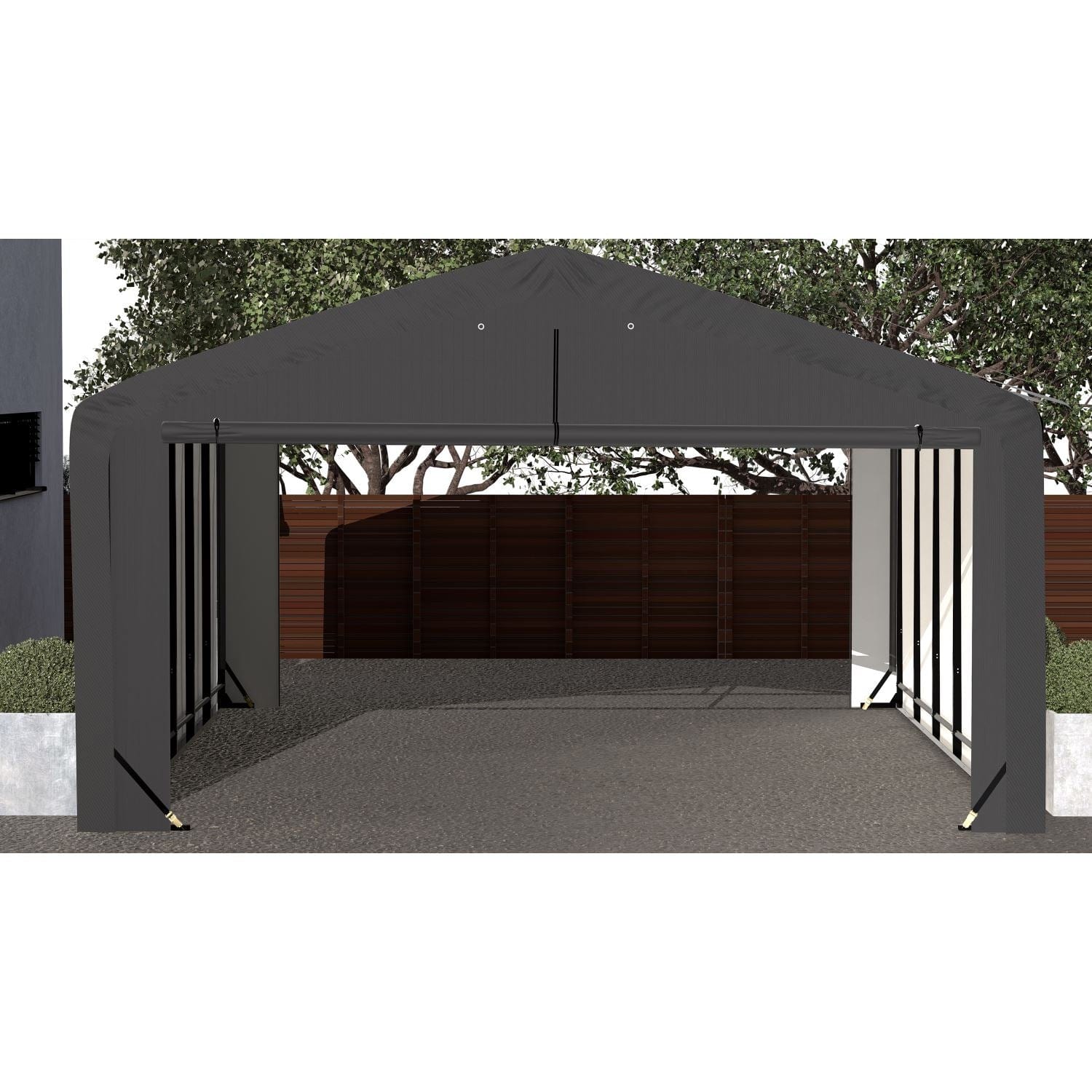 ShelterLogic Portable Garage ShelterLogic | ShelterTube Wind and Snow-Load Rated Garage 20x32x10 Gray SQAADD0103C02003210