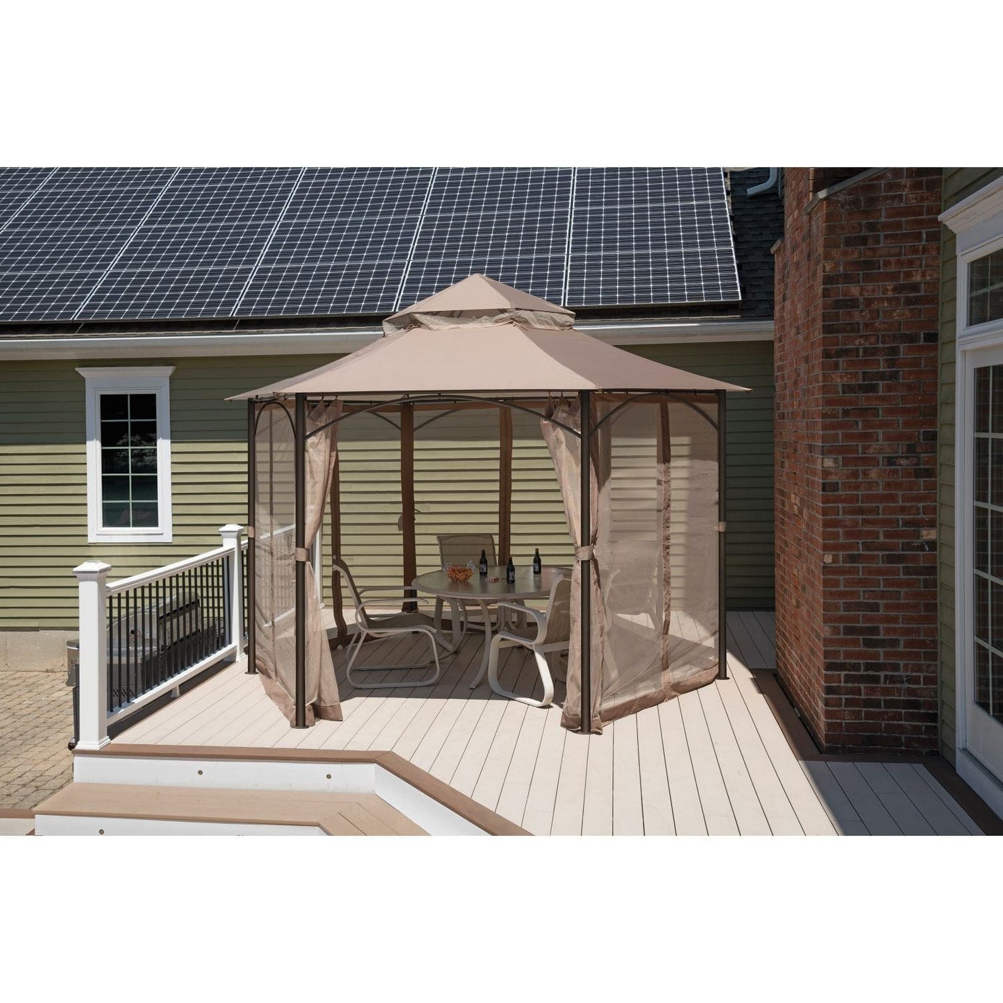 ShelterLogic Softtop Gazebos ShelterLogic | Magnolia Gazebo 11x11 Bronze 24026