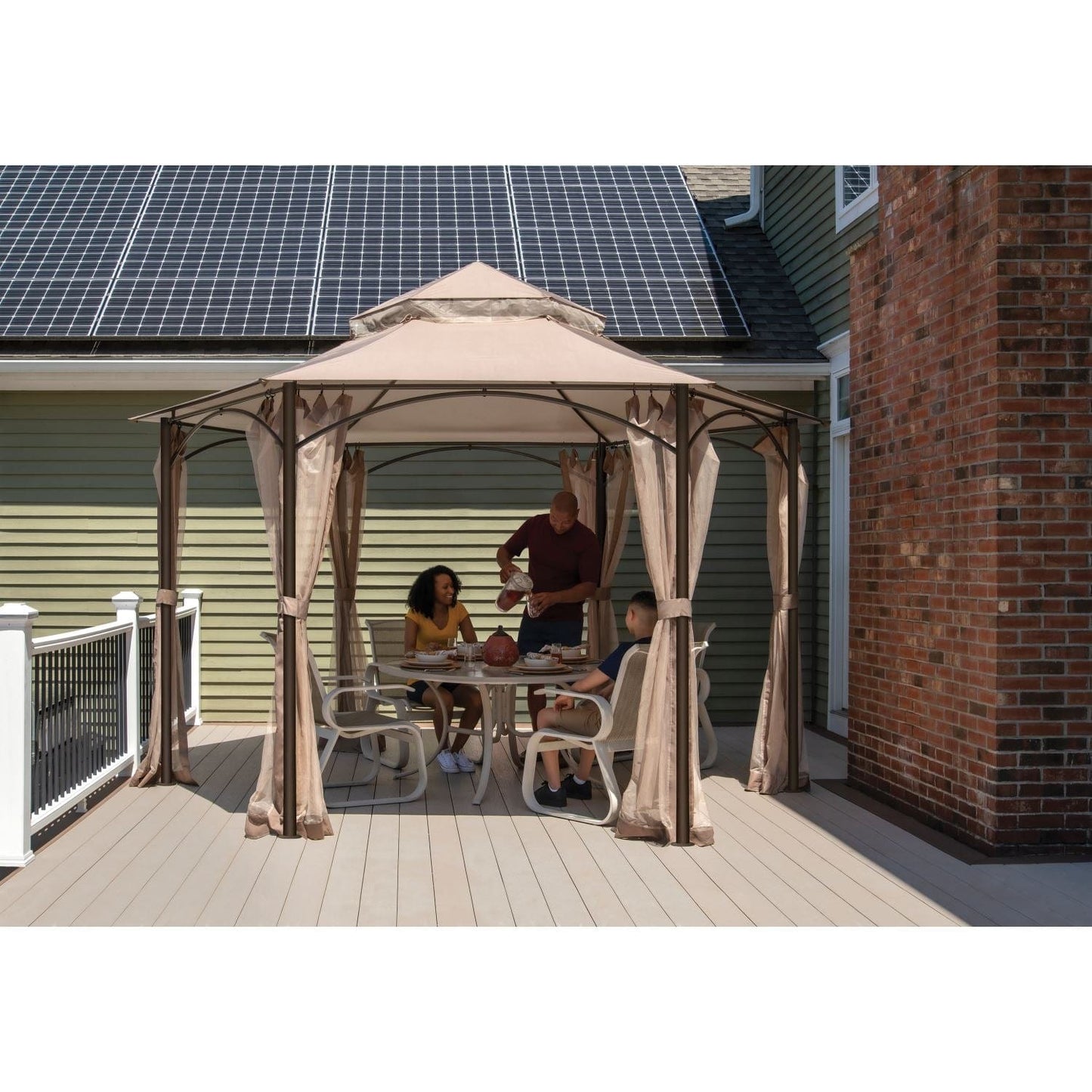 ShelterLogic Softtop Gazebos ShelterLogic | Magnolia Gazebo 11x11 Bronze 24026