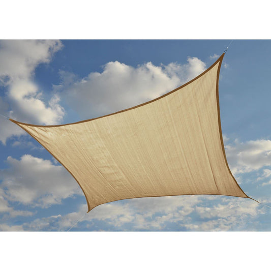 ShelterLogic Sun Shade Products ShelterLogic | Shade Sail Square - Heavyweight 12 x 12 ft. Sand (Attachment point/pole not included) 25722