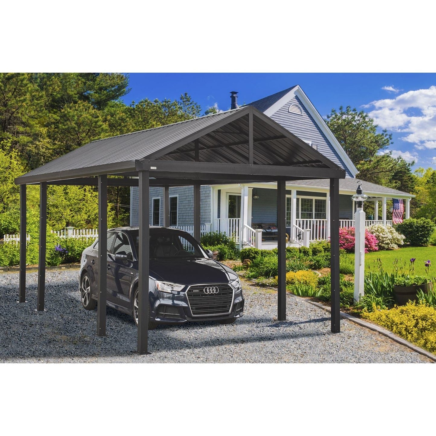 Sojag Carports Sojag | Samara 12x20x9 ft. Carport Dark Grey 500-9165838