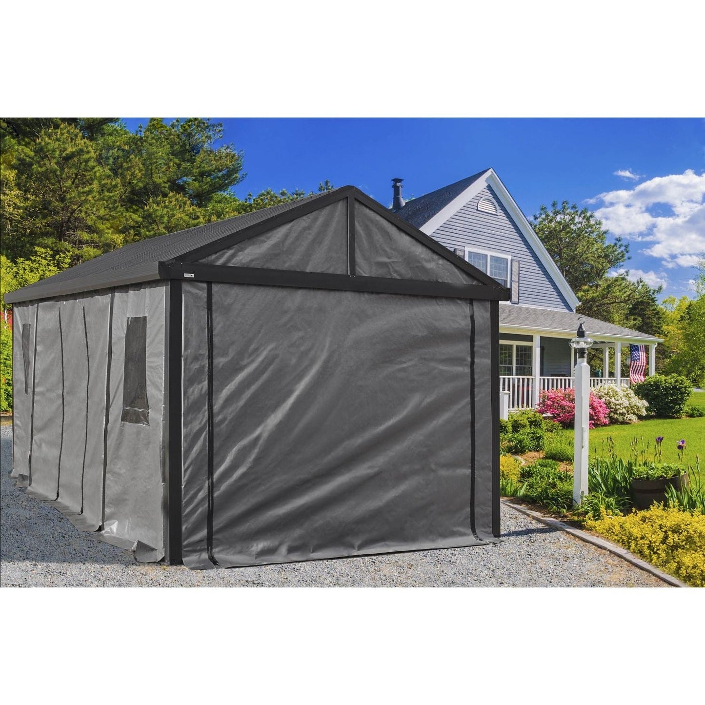 Sojag Carports Sojag | Samara 12x20x9 ft. Carport Dark Grey 500-9165838